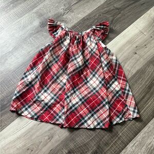 GAP Red and Navy Plaid Toddler Dress